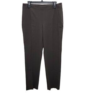 Talbots Petites Brown Heritage Side Zip Tapered Leg Career Trouser‎ Size 10P